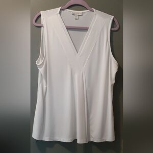 Dana Buchman Sleeveless Blouse XL off-white